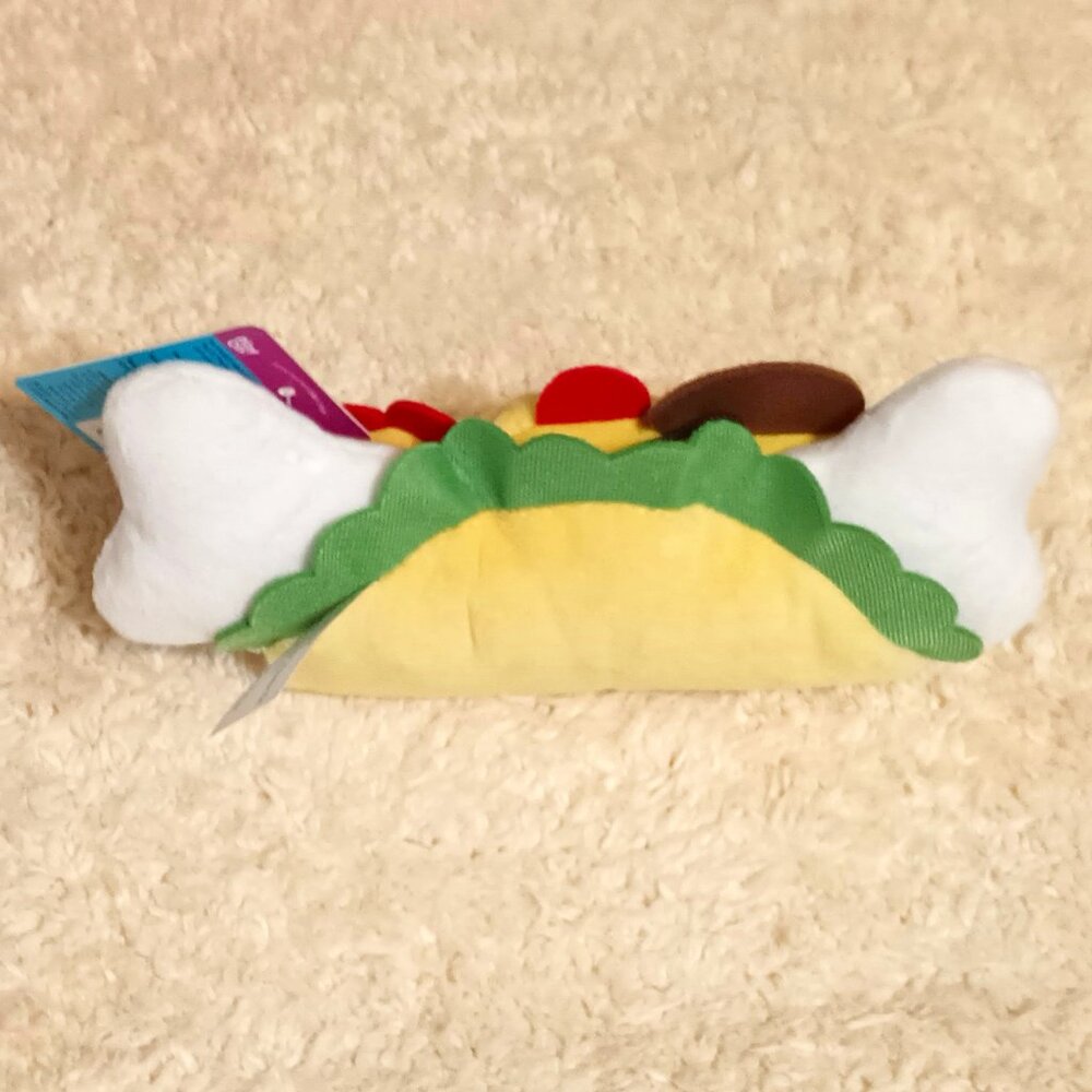 NWT ~   Play On Dog Toy, Plush Bone Taco